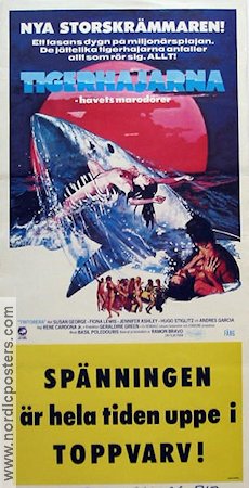 Tintorera 1977 movie poster Susan George Fish and shark
