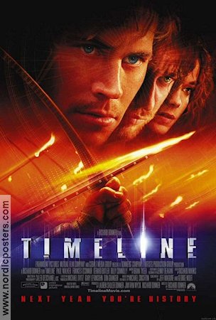 Timeline 2003 movie poster Paul Walker Gerard Butler Billy Connolly Richard Donner