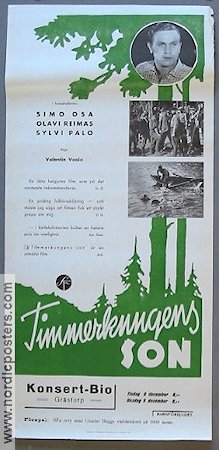 Timmerkungens son 1942 movie poster Simo Osa Finland