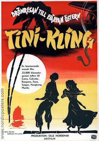 Tini-Kling 1951 movie poster Göran Byttner Birger Sandberg Wolf Lyberg Djurgårdens IF Lennart Ehrenborg Football soccer Documentaries