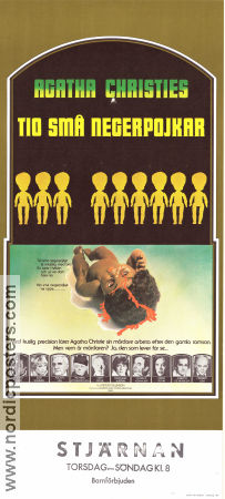 Tio små negerpojkar 1974 poster Oliver Reed Elke Sommer Richard Attenborough Peter Collinson Text: Agatha Christie