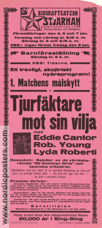 Tjurfäktare mot sin vilja 1932 poster Eddie Cantor Lyda Roberti Robert Young Leo McCarey Musikaler