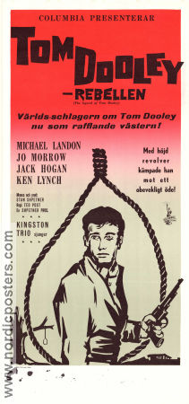 Tom Dooley 1959 poster Michael Landon Jo Morrow Jack Hogan Ted Post