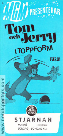 Tom och Jerry i toppform 1969 poster Tom and Jerry Mel Blanc Joseph Barbera Animerat Från TV