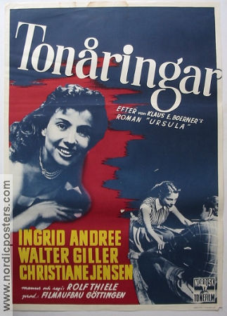 Primanerinnen 1951 movie poster Ingrid Andree Walter Giller Christiane Jansen Rolf Thiele Norway