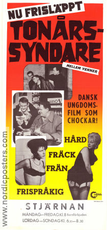 Tonårssyndare 1963 poster Preben Nicolaisen Anders Dahlerup Annette Post Poul Nyrup Danmark