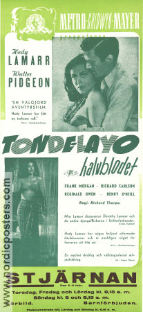 Tondelayo 1942 poster Hedy Lamarr Walter Pidgeon Frank Morgan Richard Thorpe