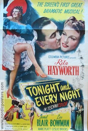 Tonight and Every Night 1945 movie poster Rita Hayworth