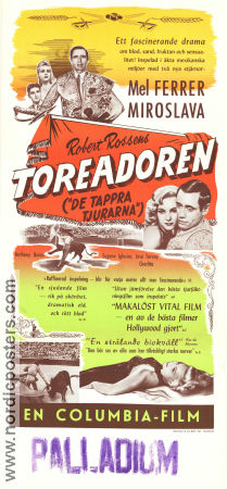 Toreadoren 1951 poster Mel Ferrer Miroslava Anthony Quinn Robert Rossen