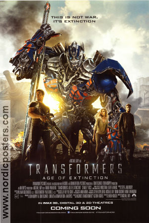 Transformers Age of Extinction 2014 movie poster Mark Wahlberg Nicola Peltz Michael Bay