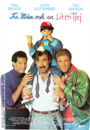 Three Men and a Little Lady 1990 movie poster Tom Selleck Steve Guttenberg Ted Danson Emile Ardolino