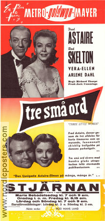 Tre små ord 1950 poster Fred Astaire Vera-Ellen Red Skelton Richard Thorpe Musikaler