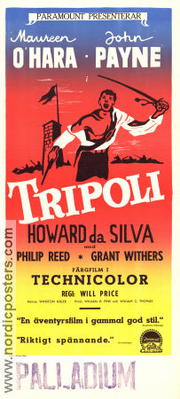 Tripoli 1950 poster John Payne Maureen O´Hara Howard Da Silva Will Price