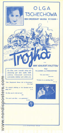 Trojka 1930 poster Hans Adalbert Schlettow Hilde von Stolz Olga Tschechowa Vladimir Strizhevsky Ryssland