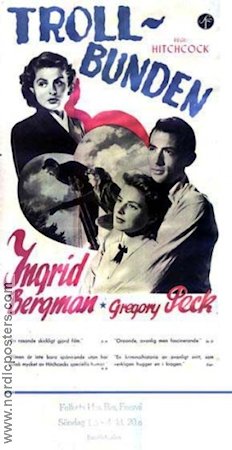 Spellbound 1945 movie poster Ingrid Bergman Gregory Peck Michael Chekhov Alfred Hitchcock