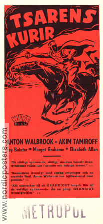 Tsarens kurir 1937 poster Anton Walbrook Elizabeth Allan Akim Tamiroff George Nicholls Jr