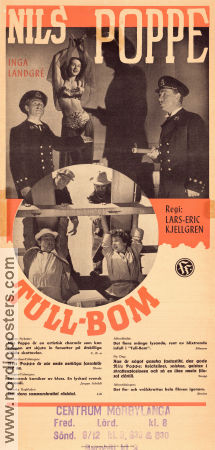 Tull-Bom 1951 movie poster Nils Poppe Inga Landgré Gunnar Björnstrand Lars-Eric Kjellgren Find more: Skåne
