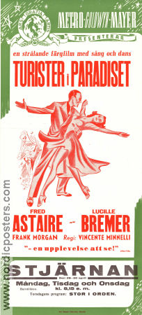 Turister i paradiset 1945 poster Fred Astaire Lucille Bremer Frank Morgan Vincente Minnelli Dans