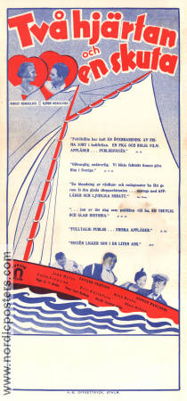 Två hjärtan och en skuta 1932 movie poster Birgit Sergelius Edvard Persson Björn Berglund Gösta Rodin Ships and navy