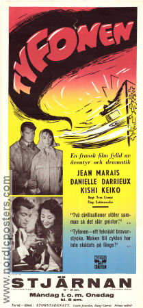 Tyfonen 1956 poster Keiko Kishi Danielle Darrieux Jean Marais Yves Ciampi Asien