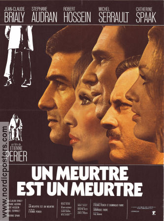 Un meurtre est un meurtre 1972 movie poster Jean-Claude Brialy Catherine Spaak Etienne Périer