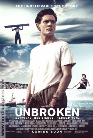 Unbroken 2014 movie poster Jack O´Connell Miyavi Domhnall Gleeson Angelina Jolie Ships and navy