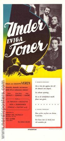 Under eviga toner 1953 poster Pierre Cressoy Anna Maria Ferrero Gaby André Raffaello Matarazzo