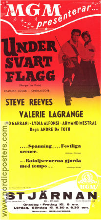 Under svart flagg 1960 poster Steve Reeves Valérie Lagrange Ivo Garrani André De Toth