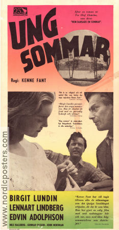 Ung sommar 1954 movie poster Birgit Lundin Lennart Lindberg Edvin Adolphson Kenne Fant