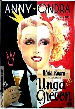 Der Junge Graf 1935 movie poster Anny Ondra Carl Lamac Eric Rohman art