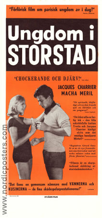 Ungdom i storstad 1960 poster Jacques Charrier Macha Meril Franca Bettoia Gérard Oury