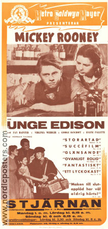 Unge Edison 1940 poster Mickey Rooney Fay Bainter George Bancroft Norman Taurog