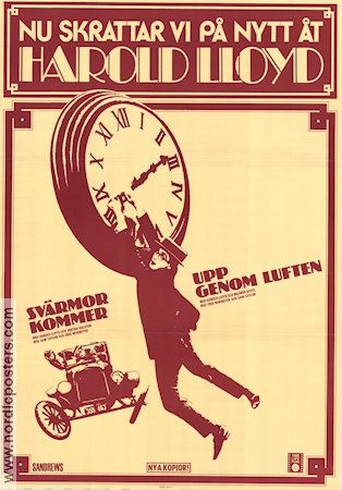 Safety Last 1923 movie poster Harold Lloyd Mildred Davis Bill Strother Fred C Newmeyer Find more: Silent movie Clocks
