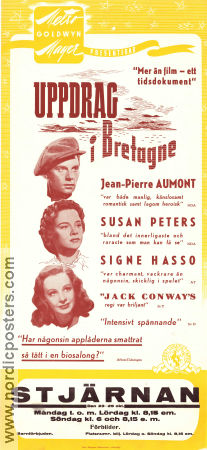 Uppdrag i Bretagne 1943 poster Jean-Pierre Aumont Susan Peters Signe Hasso Jack Conway