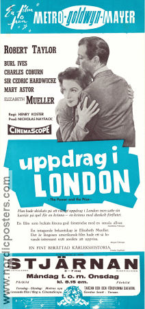 Uppdrag i London 1956 poster Robert Taylor Elisabeth Müller Burl Ives Henry Koster