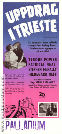 Diplomatic Courier 1952 movie poster Tyrone Power Patricia Neal Stephen McNally Henry Hathaway Film Noir