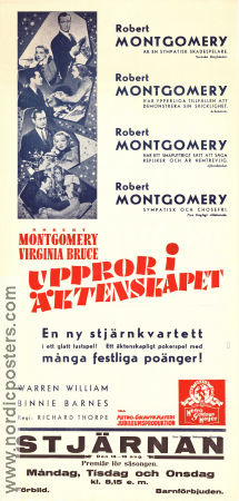 Uppror i äktenskapet 1937 poster Robert Montgomery Virginia Bruce Warren William Richard Thorpe