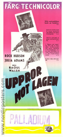 Uppror mot lagen 1952 poster Rock Hudson Julie Adams Mary Castle Raoul Walsh