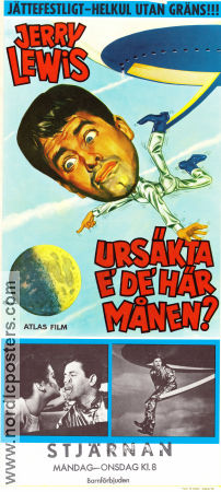 Ursäkta e de här månen 1960 poster Jerry Lewis Joan Blackman Earl Holliman Norman Taurog