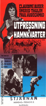 Utpressning i hamnkvarter 1964 poster Ingrid Thulin Paul Hubschmid Nikos Kourkoulos Claudine Auger Hans Albin