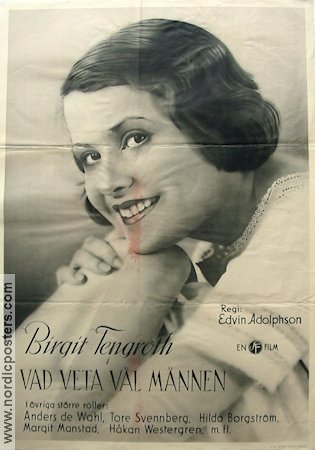 Vad veta väl männen 1933 movie poster Birgit Tengroth