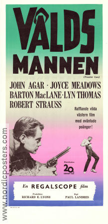 Våldsmannen 1958 poster John Agar Joyce Meadows Barton MacLane Paul Landres