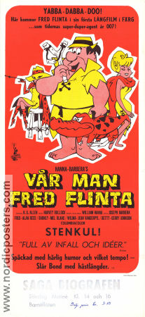 Vår man Fred Flinta 1966 poster Alan Reed Joseph Barbera Animerat