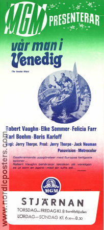 Vår man i Venedig 1966 poster Robert Vaughn Elke Sommer Felicia Farr Jerry Thorpe Agenter