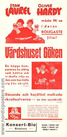 Värdshuset Göken 1933 poster Laurel and Hardy Helan och Halvan Stan Laurel Oliver Hardy Dennis King Hal Roach Musikaler