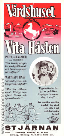 Värdshuset Vita Hästen 1960 poster Peter Alexander Waltraut Haas Karin Dor Werner Jacobs Hästar Musikaler