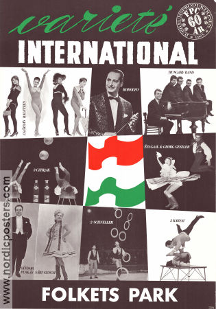 Varieté International Folkets park 1965 poster Csardasbaletten Rodolfo Hungary band Eva Gaal Sandor Puskas Sari Gencsi