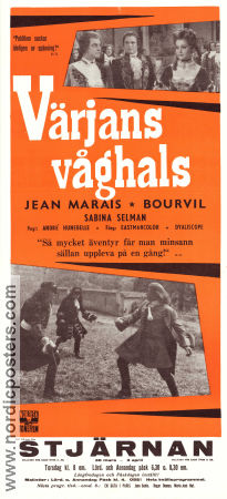 Värjans våghals 1959 poster Jean Marais Bourvil Sabine Sesselmann André Hunebelle Svärd och sandal