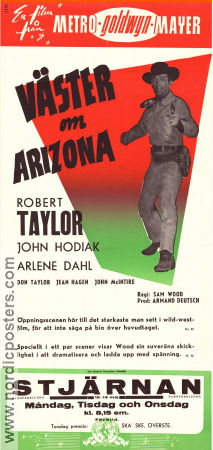 Väster om Arizona 1950 poster Robert Taylor John Hodiak Arlene Dahl Sam Wood