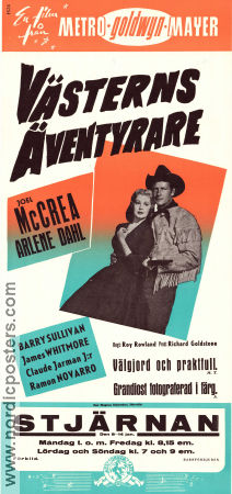 Västerns äventyrare 1950 poster Joel McCrea Arlene Dahl Barry Sullivan Roy Rowland